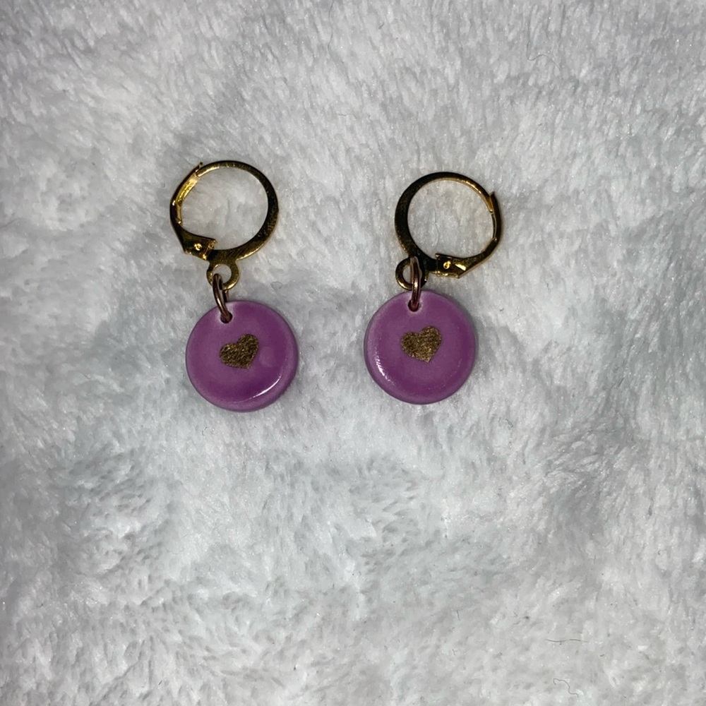 Love candy earrings Faded Purple